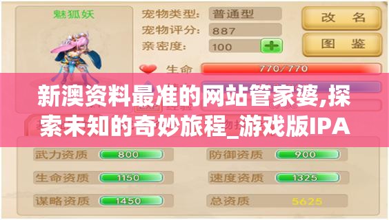 新澳资料最准的网站管家婆,探索未知的奇妙旅程_游戏版IPAD.9.601